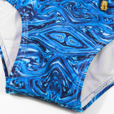 TAD Blue Waves Swim Briefs Swimwear