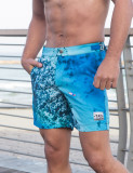TAD Coral Reef Boat Beach Board Shorts Swimwear