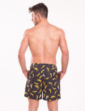 TAD Banana Black Yellow Beach Board Shorts Swimwear