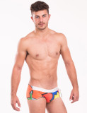 TAD Colors on White Swim Briefs Swimwear Gay
