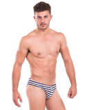 TAD Blue and White Navy Low Cut Racing Briefs Swimwear