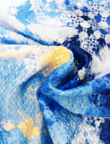 TAD Abstract Painting Blue and Yellow Sunga