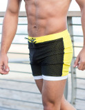 TAD Mesh Yellow and Black Racing Performance Thirt Cut Swimwear