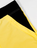 TAD Smooth Yellow and Black Racing Performance Thirt Cut Swimwear