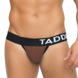 TAD Hardcore Color Solid Brown on Black Sexy Jocks Underwear Jockstraps Strings Backless Gay