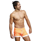 Taddlee Swim Boxer Solid Square Cut Board Shorts Surf Briefs Bikini Men Swimwear
