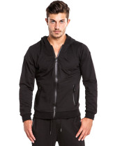 Taddlee Brand Long Sleeve Hoodies Men's Stretch Basic Active Apparel Tee Shirts Zipper Slim Fit Black Jacket Sweatshirts